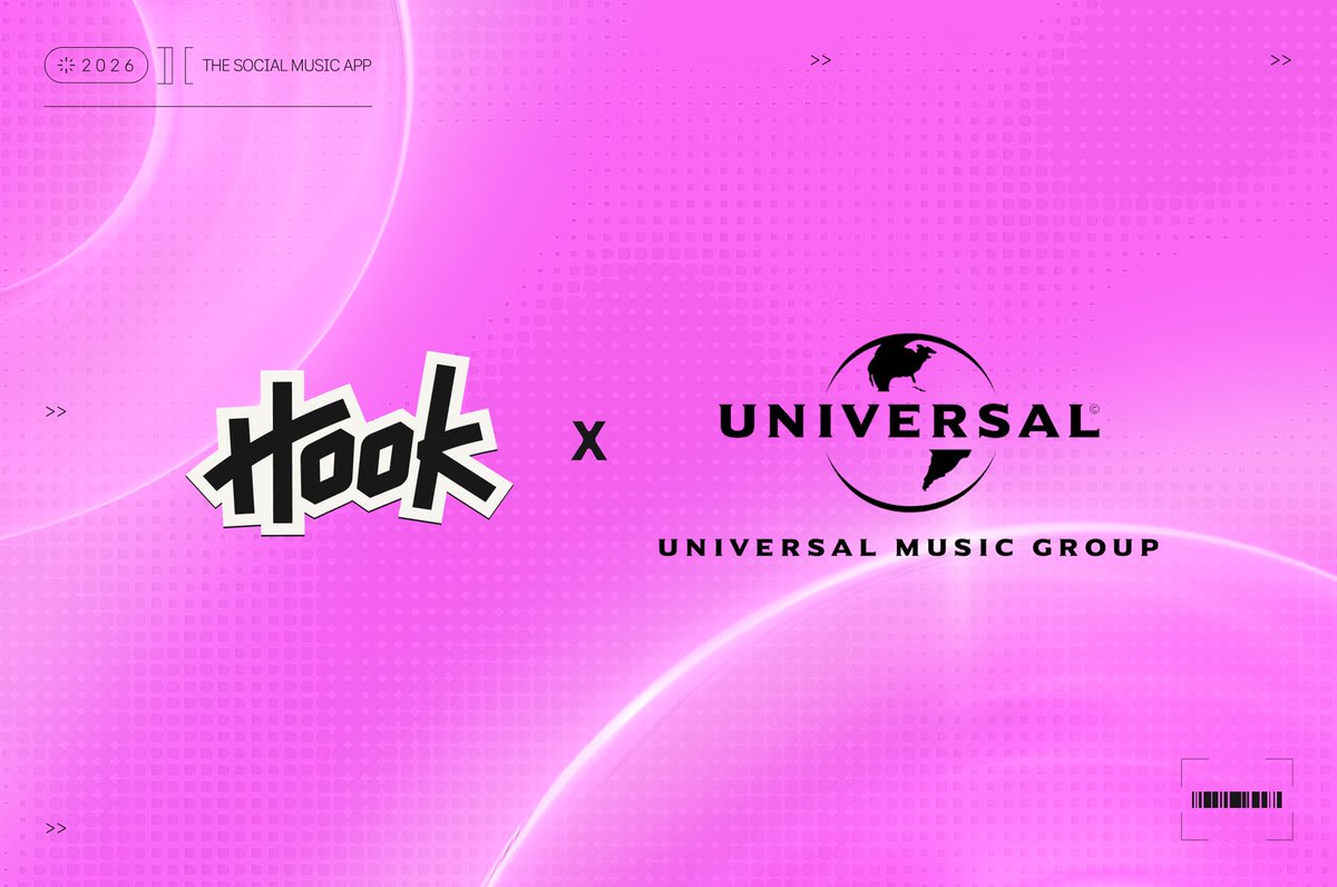 hookmusicapp's tweet photo. We’re proud to announce Hook’s licensing partnership with Universal Music Group.

We’re building the future of social music where fans create with the songs they love, while artists earn, stay protected, and remain in control.

This is just the beginning. https://t.co/HEdSVFiioZ