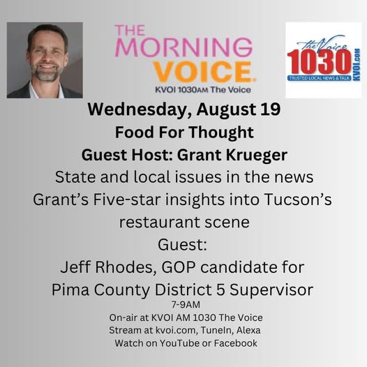RhodesforD5's tweet photo. Jeff will be interviewed this morning by Grant Krueger on https://t.co/ywB2ieuhu5
The Voice 1030AM. Enjoy! https://t.co/YUKSVrznIy