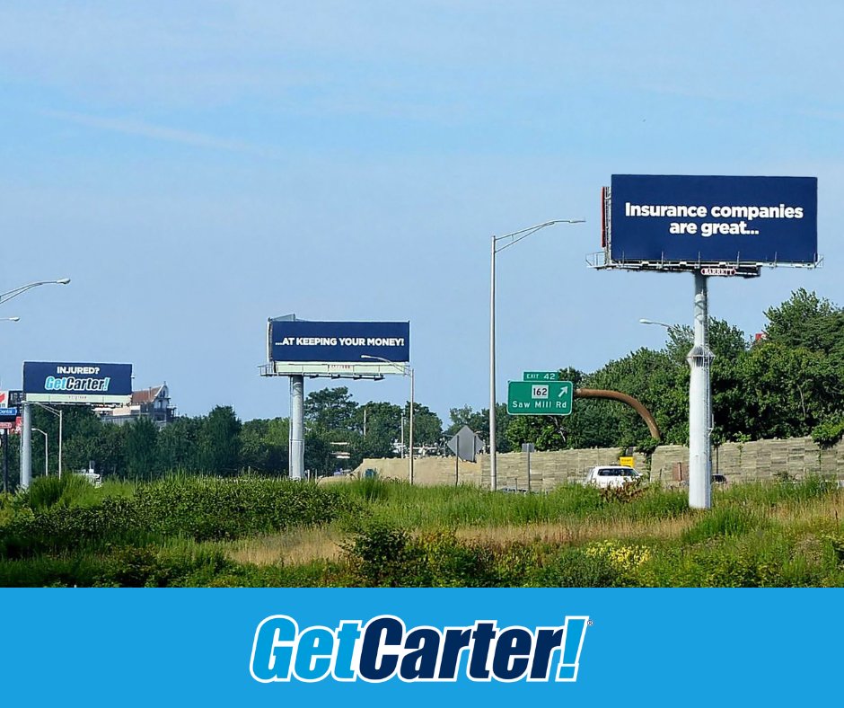 CarterMario's tweet photo. β¦and weβre great at fighting them if youβve been injured! Have you seen our latest three-in-a-row billboards? π3οΈβ£
#billboards #personalinjurylawyers #connecticut #getcarter #cartermariolawfirm https://t.co/I2qHogyFmu