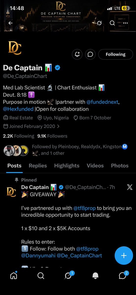 Hechofx's tweet photo. @De_CaptainChart @pleinboey @tf8prop @Dannyumahi @Big_Blaqqq Done sir @pleinboey @toni__iyke @atiq https://t.co/Jc3e5goP7C