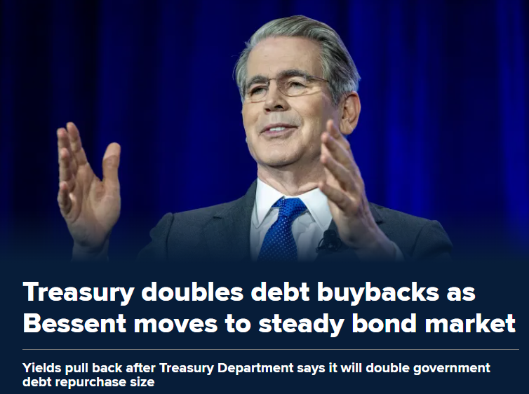 charliebilello's tweet photo. The Treasury Department is calling this a “debt buyback.”

But they’re not reducing the debt.

They’re running huge deficits, buying back old bonds, and issuing even more new ones.

This is debt reshuffling, not debt reduction. https://t.co/ZVU1lyHA7J