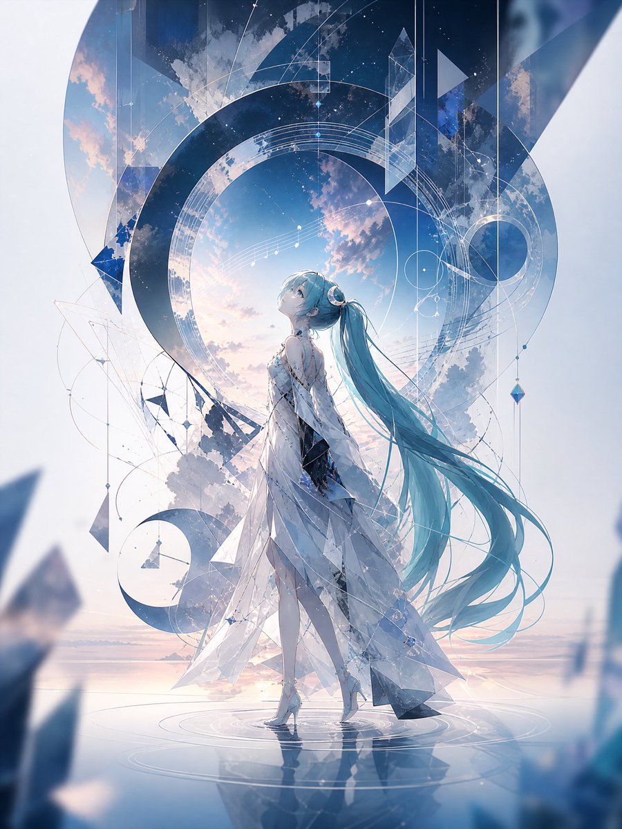 NanameNanameumh's tweet photo. 『夜明けの空』
#初音ミク https://t.co/qycPlrouZa