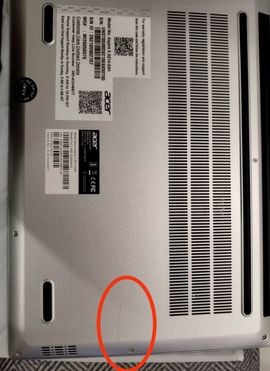 vishvsetu10's tweet photo. Deeply shattered by @croma @Iscon Cross Rd Ahmedabad. Bought my 1st laptop (Acer, ₹62K) with hard-earned savings trusting TATA. Unboxed at home to find top &amp; bottom scratches. Store refused help &amp; blamed ME! Is this Tata's customer care standard?
@TataCompanies 
@croma https://t.co/i8oIPsRbez