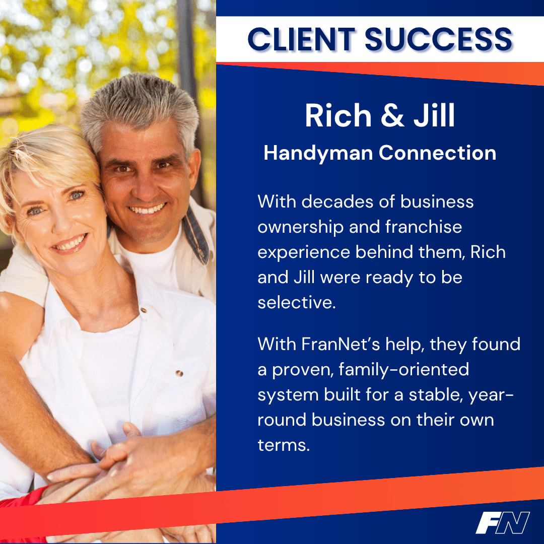 FranNet_Team's tweet photo. Meet Rich and Jill! With their combined expertise, Rich and Jill were in a position to optimize their next move rather than settle for it, and to finally take control of their career direction and income. 

Congratulations to you both!

#FranchiseSuccess #HandymanConnection https://t.co/NPPUJSVMXa