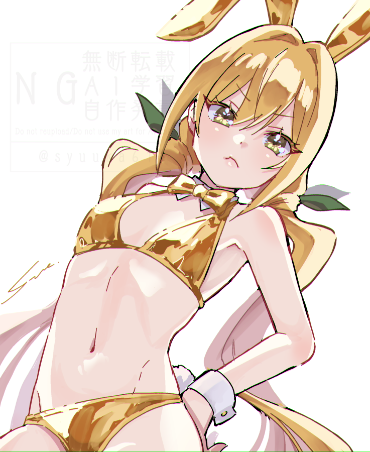 syuuka617's tweet photo. 金曜日は金ビキニ
バニーの日アレンジ👯‍♀️
#100カノファンアート https://t.co/KqiuotMs89
