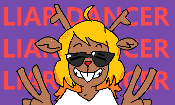 flavorfawn's tweet photo. LIAR DEER

#deltarune #liardancer #vocaloid https://t.co/xcWzVhYrW7