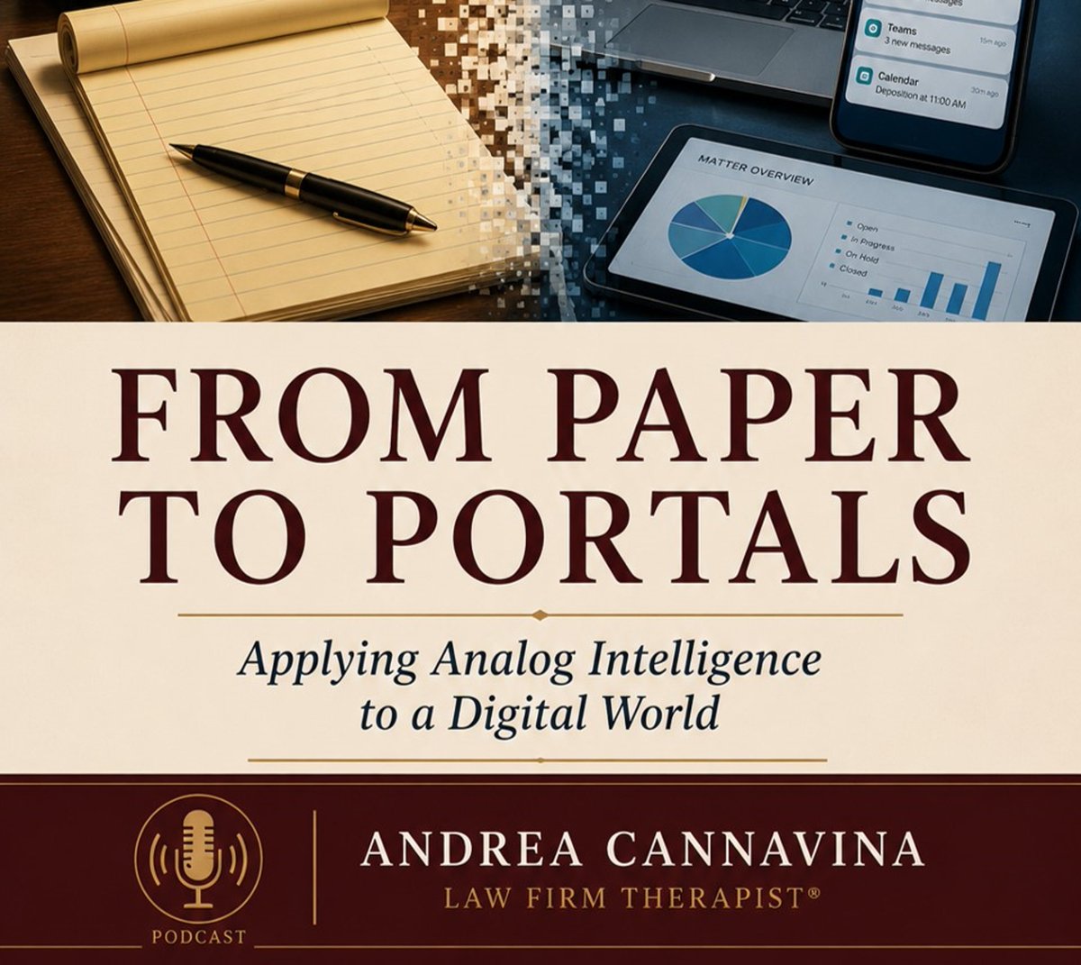 AndreaCan's tweet photo. I’ve been thinking about doing this for a very long time.
On September 8, I’m finally doing it. From Paper to Portals. It’s a podcast, but I’m doing it a little differently. Every Tuesday at 12:30 PM ET, I’ll go live and spend exactly 20 minutes talking about one practical topic. No slides. No presentation to follow. Nothing you need to watch. Just listen. Then I’ll stick around for another 10 minutes for anyone who has questions. The live recording happens each Tuesday at 12:30 ET. The podcast, without the Q&A, will be loaded to YouTube later in the week. We start Tuesday, September 8 at 12:30 PM ET. From Paper to Portals. A screen-free conversation about working better in a world that keeps giving us more screens.