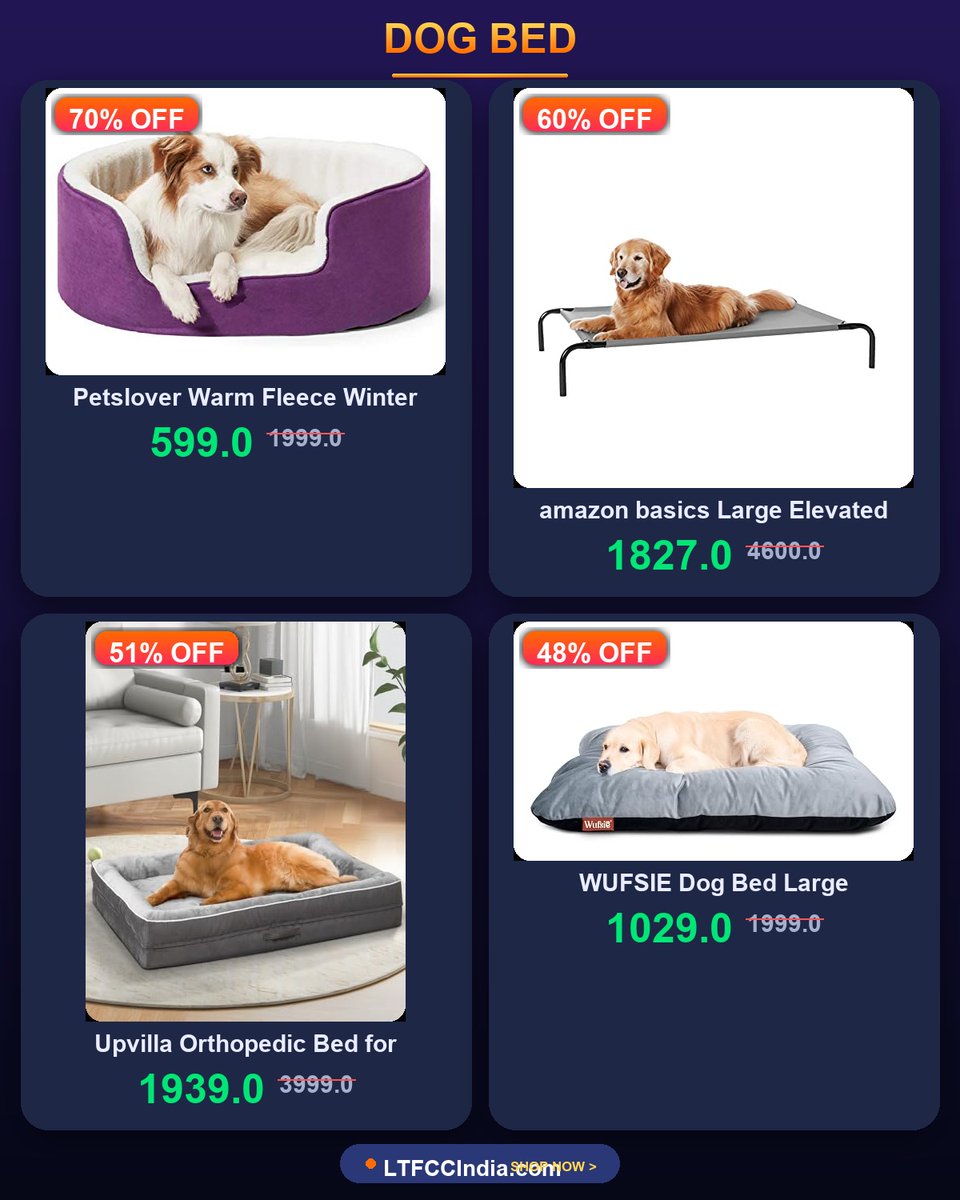 lalitnagrath's tweet photo. Found dog bed deals including ZEXSAZONE Folding Elevated Dog, amazon basics Large Elevated, and more. Highlights: Enclosed design makes them feel safe. Which one would your dog love? #TopPick. https://t.co/NxrexEAnk8 https://t.co/PHT4j5fgBS