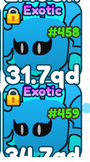 RJsWorld3's tweet photo. The waters are extremely rough for this ocean egg and huges get MUCH harder because I also run out of coins! 
Got a good amount of huges and 2 exotics...
It would be funny if I hatched the impossible giant before variant huge... #LuckyBlockLegends https://t.co/B3aI8dyI3V