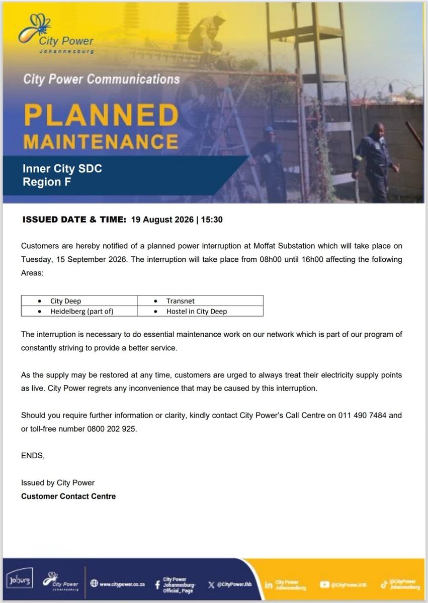Outage details