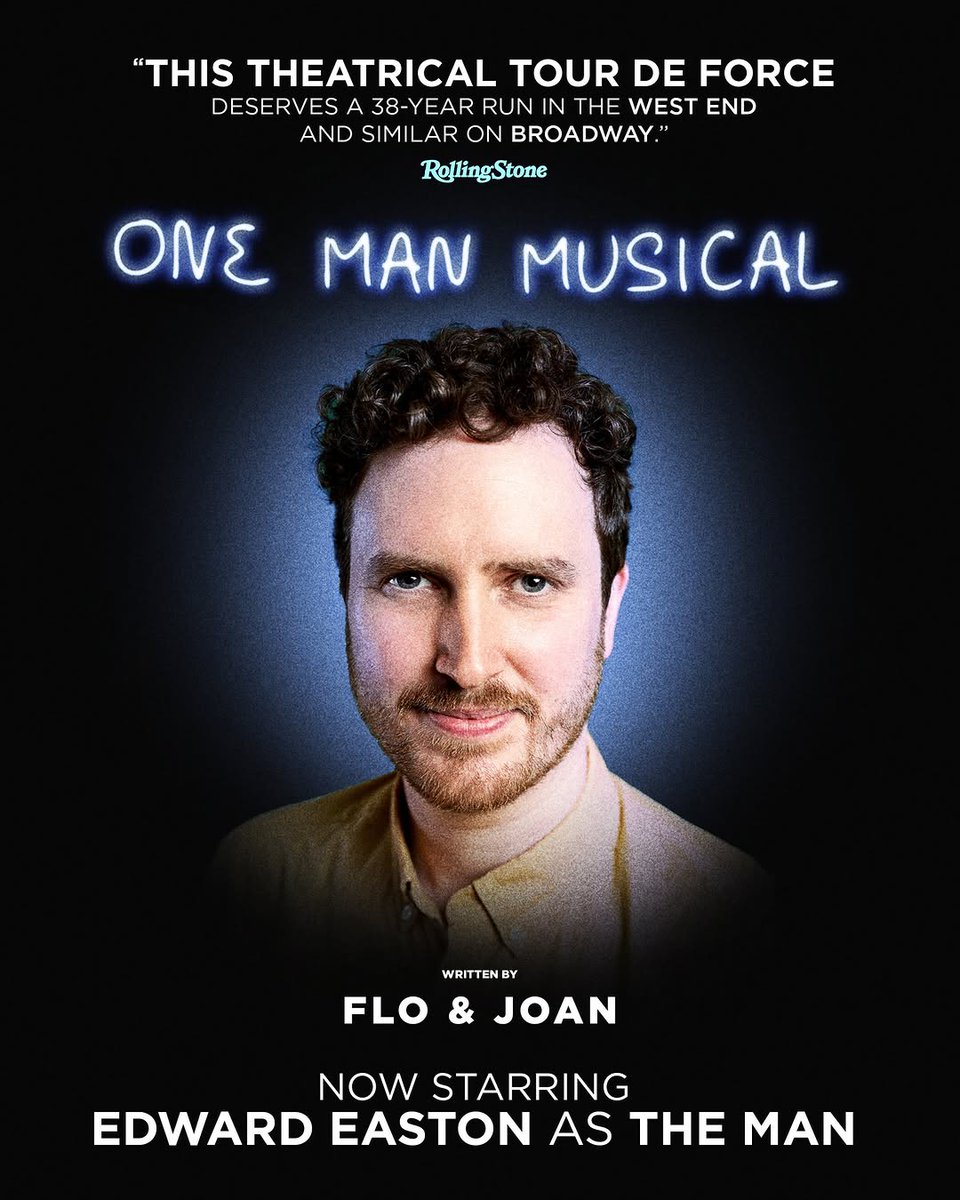 floandjoan's tweet photo. One Man Musical is very excited to announce that the new Man is the frankly MAJESTIC force that is Edward Easton!

This summer, we're bringing the show to not one, but two amazing stages:
🎭 Soho Theatre, London 17th June – 3rd July
🏴󠁧󠁢󠁳󠁣󠁴󠁿 Edinburgh ... https://t.co/C243n371YC