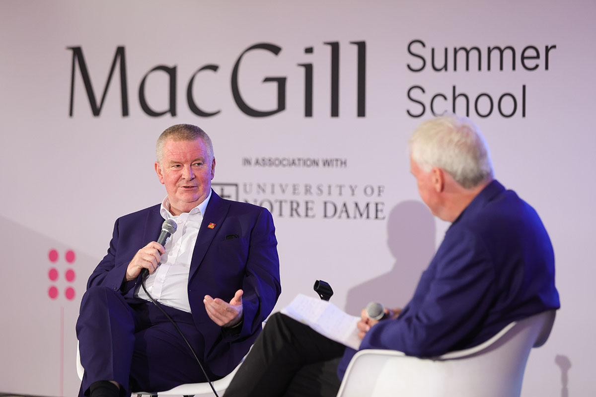 NDIrishStudies's tweet photo. The @MacGillSchool was founded in 1981 as a space to share ideas and challenge conventional thinking.

This year’s lineup included discussions on geopolitical tensions, organized crime, unionism and more, plus a performance of Colin Murphy’s “The Weak Suffer What They Must.” 🧵 https://t.co/RdTEd0jJWM