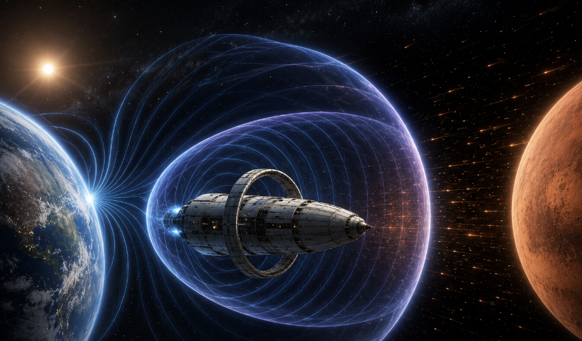 ValentinaLdx's tweet photo. I keep thinking about one question:

What would it actually take for humans to safely travel beyond Earth?

I have a theory for dealing with space radiation.

Now I want to keep learning enough physics to understand just how far that idea could go. https://t.co/xIi4TQajGU