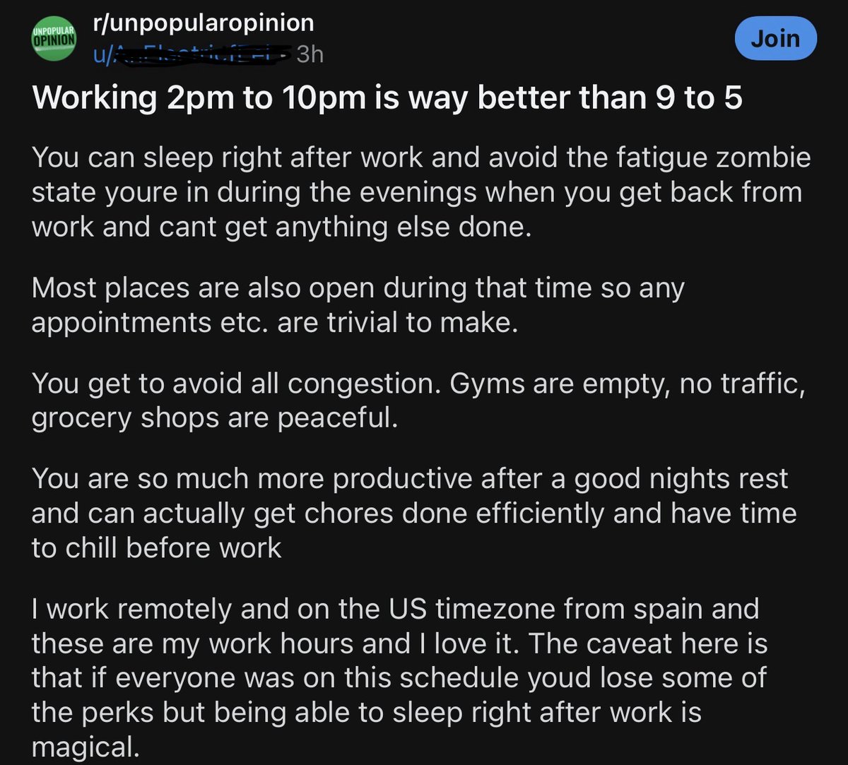financedystop's tweet photo. This guy argues that 2–10 PM is actually a better work schedule than the traditional 9–5, and he makes a surprisingly solid case https://t.co/7l3wSI1ri8