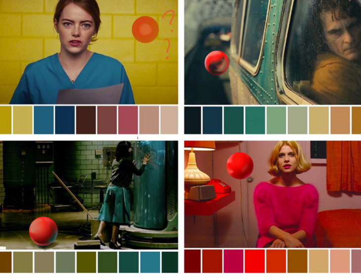 simpleRuse's tweet photo. tried a new exercise where you try to add a red ball to a movie scene. it went okay but im confused on how to do the top two?? https://t.co/7iGCv0y0QW