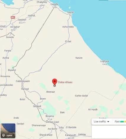 Zaylacawi12's tweet photo. The latest reports from today’s fighting have confirmed that clashes resumed around midday after Gadabursi forces were reportedly defeated in the early hours of the morning.

The fighting, which took place around the village of **Dabadilaac**, 50km away from BORAME and 185km away from SAYLAC particularly in the **Buurcad area**, reportedly ended with the Samaron fighters retreating from the battlefield. Three fatalities were reported on their side, while the Issa forces reportedly seized one rifle from the deceased fighters. They also evacuated a number of wounded fighters, although the exact number of casualties has not yet been confirmed.