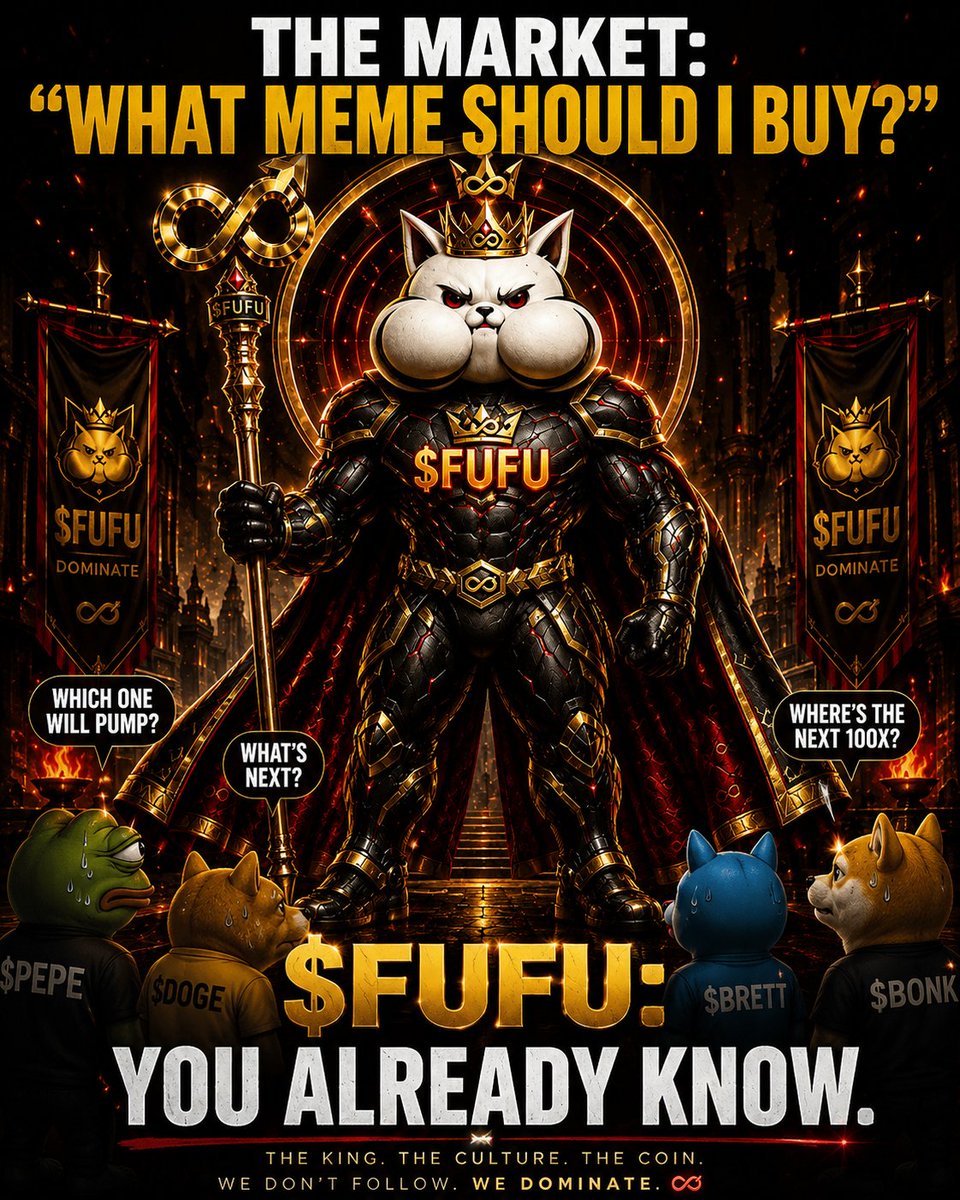 divinemafa's tweet photo. @FUFUCatCoin $FUFU is the king of meme coins.

It’s not DOGE. It’s not PEPE.

That old news in memes.

The old play was getting in early and watching a meme run to billions.

That’s what a new opportunity means.

DOGE and PEPE are history.

$FUFU is the new chapter. 👑🐱 https://t.co/wtvF3S9iZZ