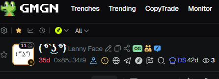 LennyFace_rh's tweet photo. In case anyone was still doubting, just ask Grok

( ͡° ͜ʖ ͡°) is the new official X Memes mascot, and @elonmusk or @X are yet to make the announcement

$( ͡° ͜ʖ ͡°) is the OG Lenny Face on the whole Robinhood Chain as verified by @gmgnai right here ✅

0x85f20ba0fc7ee507becb90e0c86dcb4329e534f9