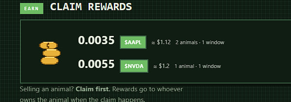 ibooooyz's tweet photo. @NFTLove_eth WTF, I staked right when the event started. 3 NFTs at $2 worth of $ZOO each ($6 total), and after 24 hours I only earned $2? https://t.co/QOgsi4oQFn