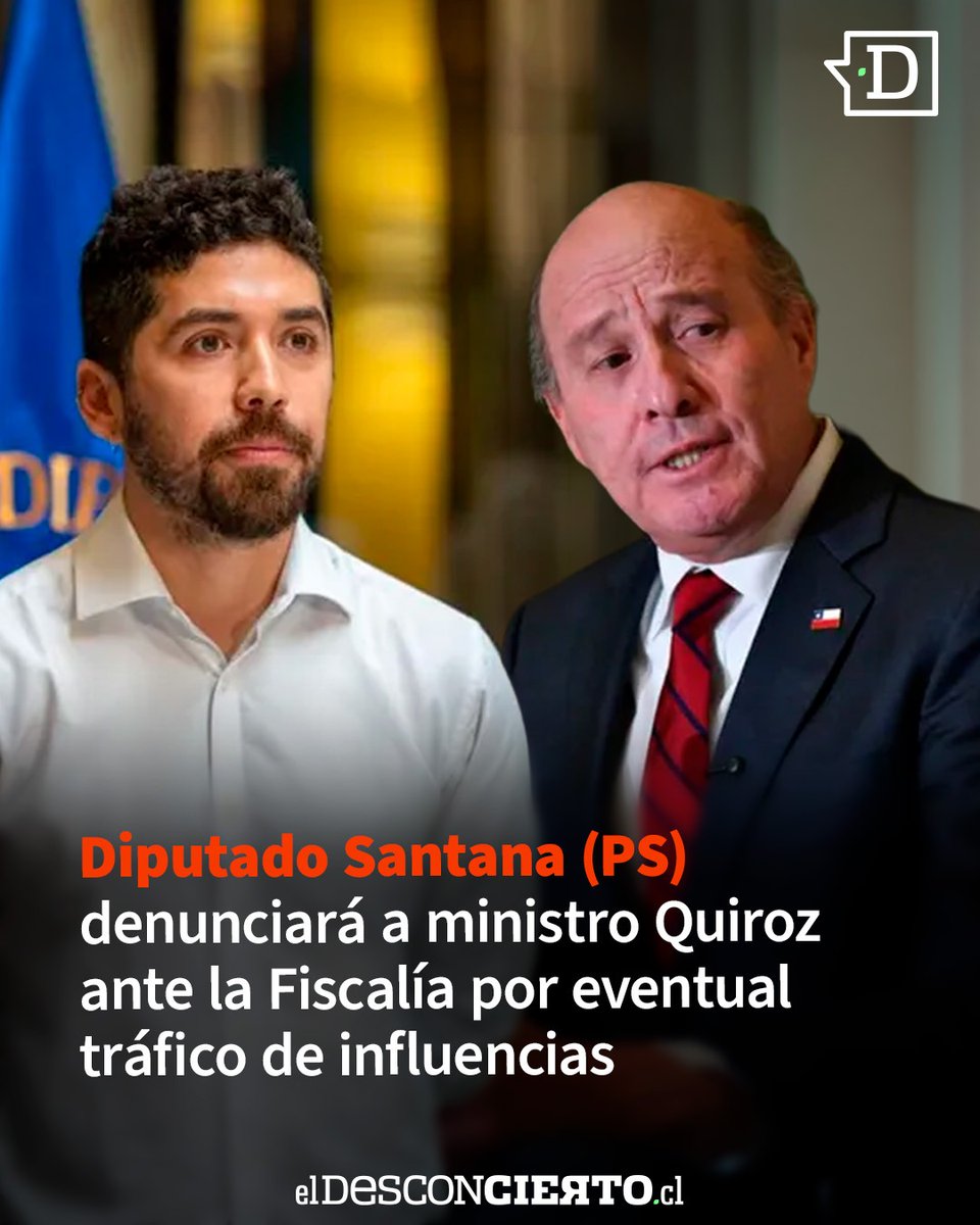 eldesconcierto's tweet photo. “Son hechos que requieren ser esclarecidos”. @Juan_SantanaC (PS) anunció acciones ante Fiscalía y Contraloría tras conocerse nuevos antecedentes sobre un proyecto inmobiliario ligado al hermano del ministro Jorge Quiroz.

Los detalles 👇
https://t.co/plUcBky9wR https://t.co/8mEc6eoL2z