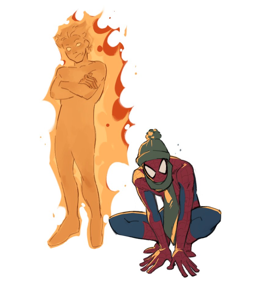dranktwocoffees's tweet photo. did anyome ask for winter spideytorch even https://t.co/oBiit0QIYA
