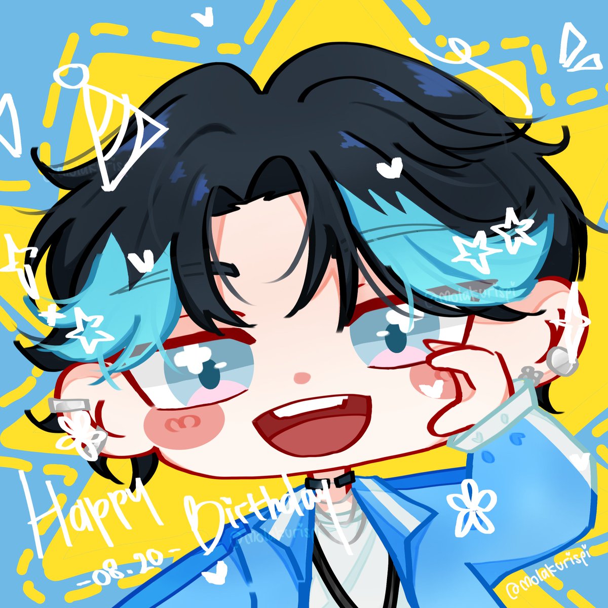 molakurispi's tweet photo. おたんじょうびおめでとおお💙⭐️
#大和憧吾誕生祭2026 
#パラライファンアート https://t.co/CldUSsdwy5
