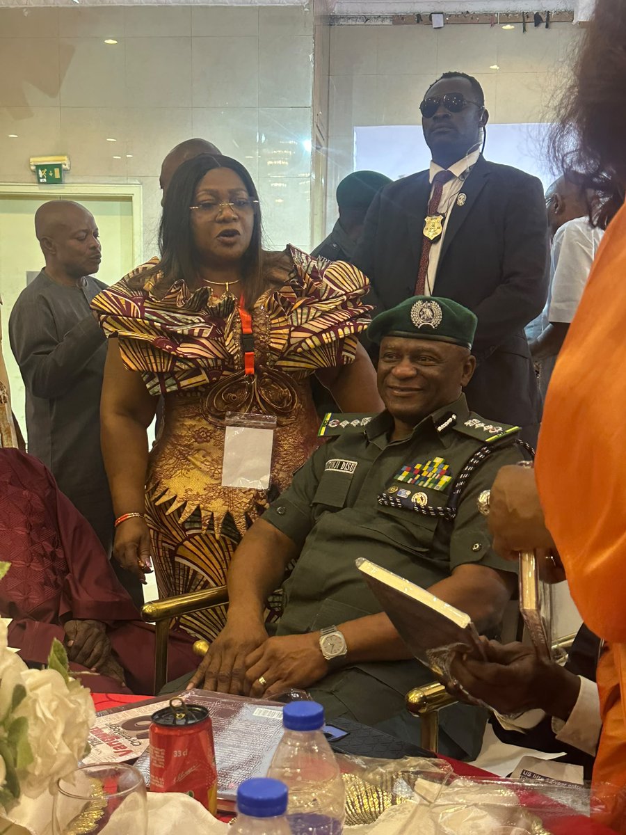 vanguardngrnews's tweet photo. Arrival of Inspector General of Police Tunji Disu at Vanguard at 40 Anniversary Book Launch https://t.co/QijqZqYJhE