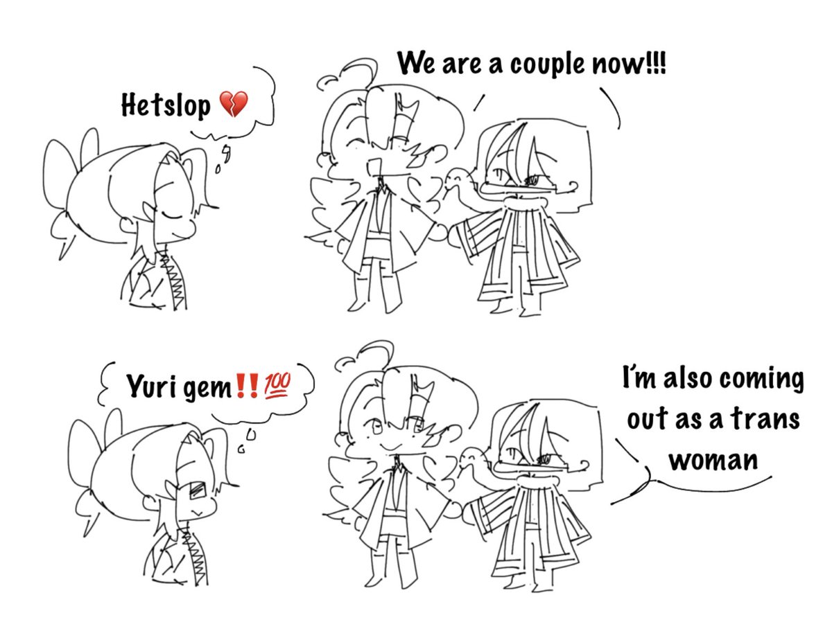 JustA120m's tweet photo. THESE 2 😭the people yearn for t4t sapphic obamitsu ig (im people) https://t.co/yHj0u08n3l