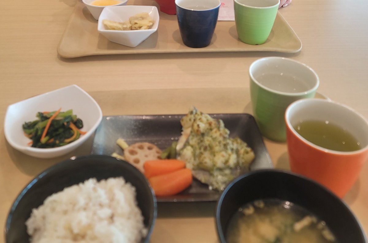 oja0218's tweet photo. そういえばちゃんと会社訪問も楽しみました。「飲み物は２つまでＯＫです」「大阪のカフェに絶対あるミックスジュースが、うちにもあります！」という独特文化がとても面白い。
定食、これで480円。なのにご馳走してもらうという甘えっぷり。引き続き頑張って働きますね。 https://t.co/8g8bhrs7jJ