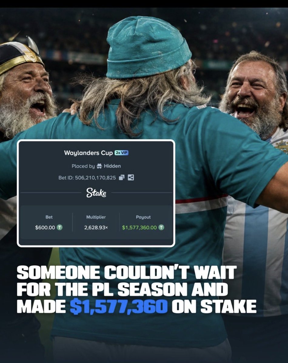 streamplusclips's tweet photo. PL season isn’t even back yet and someone just pulled $1,577,360 on Stake 😭⚽💰

Bro really couldn’t wait for Premier League football 💀 https://t.co/ZytUJIhdrA