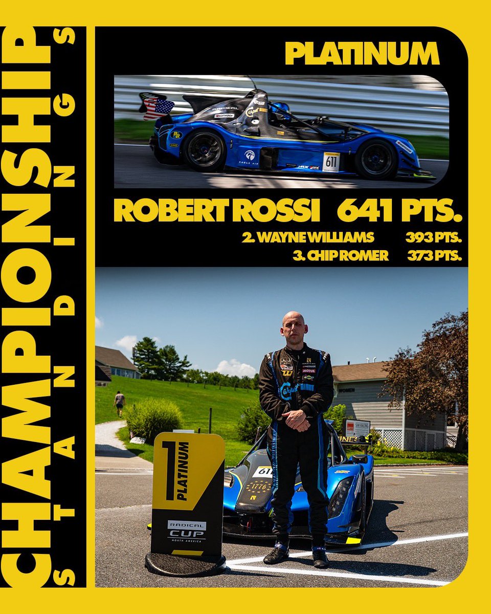 RadicalCUP's tweet photo. The championship battles are heating up as we head into the final round of the season! 🔥

#RadicalCupNorthAmerica / #RadicalCup / #BeRadical / #RadicalCupNA / #BecauseRadical / @hankooktireusa / @radicalmsport https://t.co/Fm8Qo1fFq7