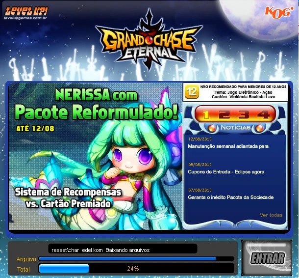 grandchaseacerv's tweet photo. Launcher de carregamento, mascote Nerissa com pacote reformulado — Grand Chase (2013) https://t.co/Ume5272fxZ