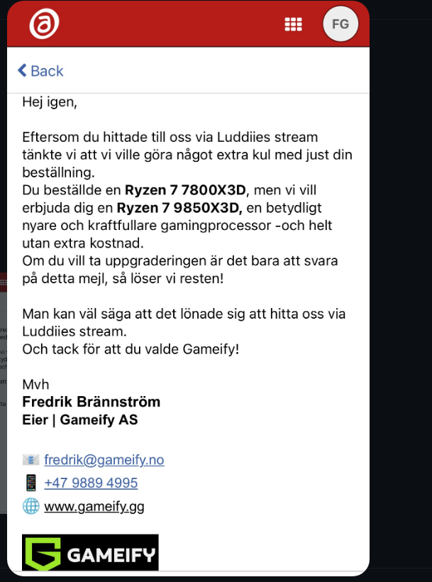 Luddiecsgo's tweet photo. Roligt att @kazi_cs och Fredrik från Gameify får in lite kunder 😂

Rekommenderar er verkligen att skriva till dem om ni behöver hjälp med något datorrelaterat. De åkte till och med fysiskt från Norge till mig för att rigga och fixa allt.

Sjukt proffsiga och härliga. https://t.co/vfSVzzDoho