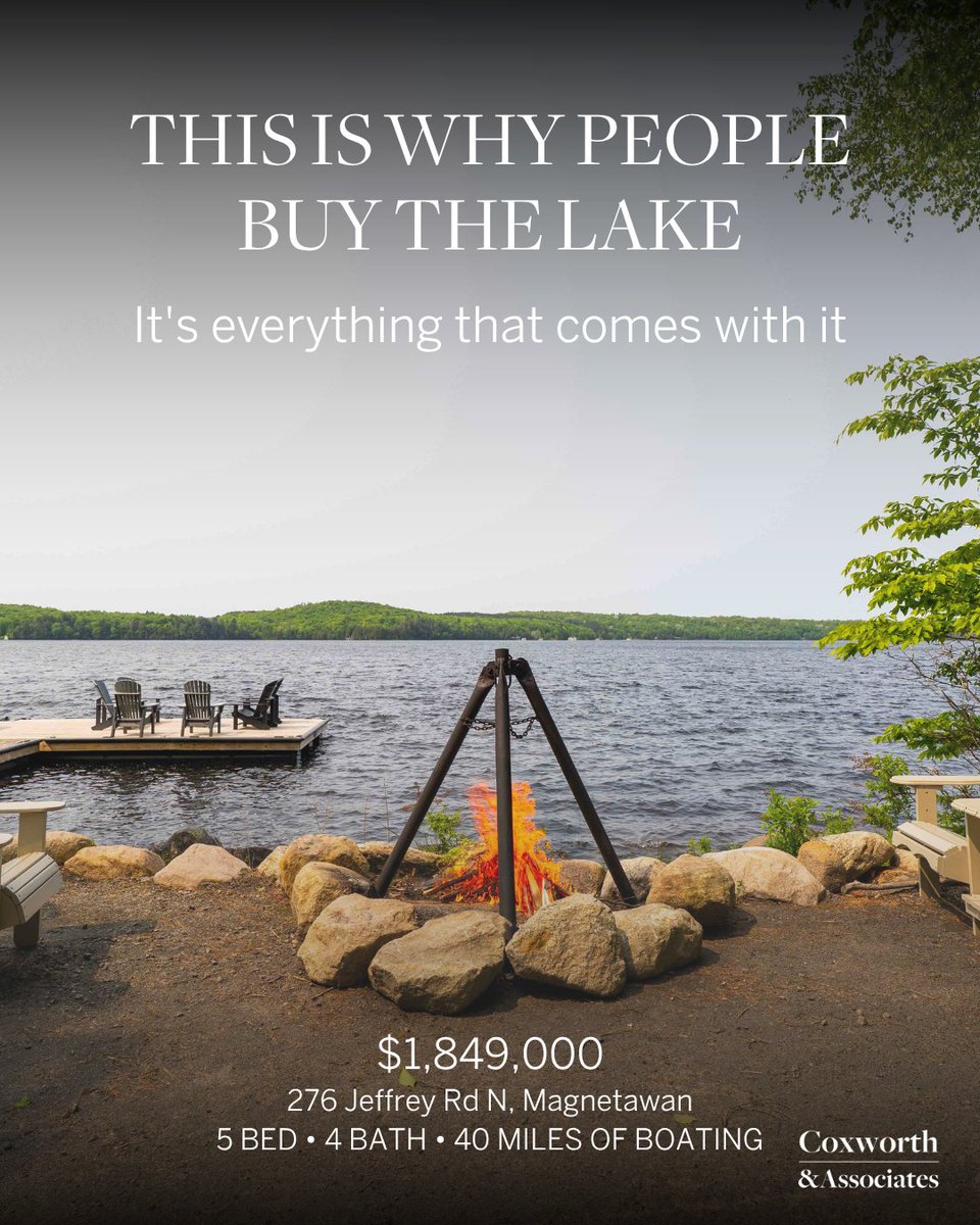 CoxworthAssoc's tweet photo. 📍276 Jeffrey Rd N, Magnetawan
🛏️ 5 Bedrooms | 🛁 4 Bathrooms
🚤 40 miles of boating
$1,849,000

Bryan Coxworth, Broker | 705.790.7629

#LakeCecebe #Magnetawan #sothebysrealtycanada #CoxworthAssociates #CottageLife
https://t.co/GgAa5Wxydv https://t.co/Uiamoq9vyN