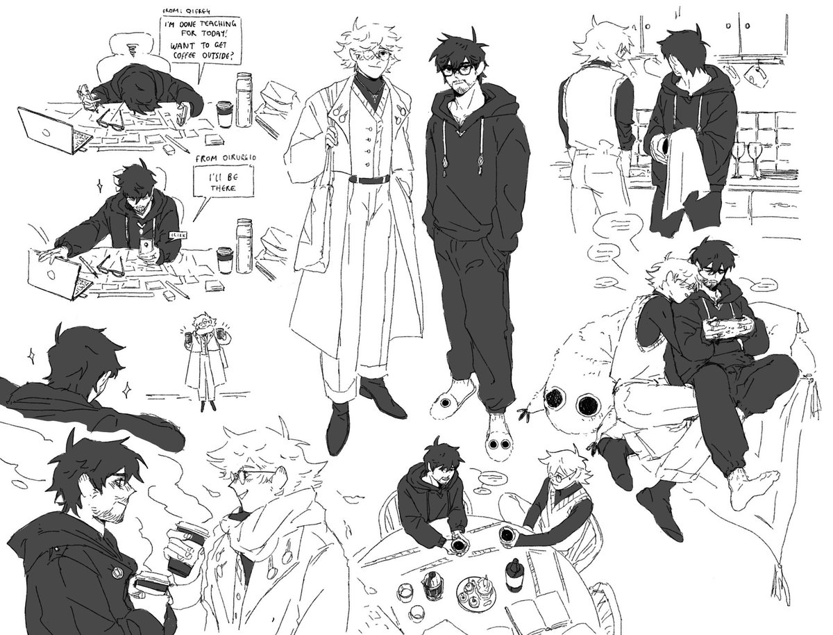 stickymaelk's tweet photo. Modern day oru with the big brushbug 😭 (I laughed so hard at the au part) https://t.co/tkuPMt03fp