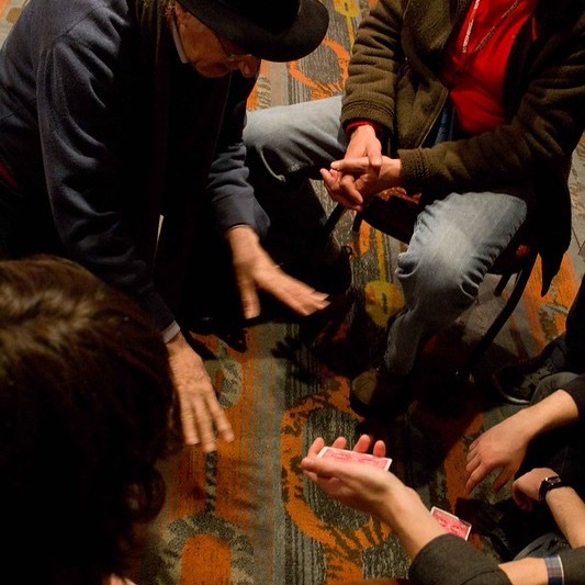 michaelkent's tweet photo. Back in 2014, I had the honor of introducing Juan Tamariz onstage at the MagiFest magic convention. It was an incredible moment to bring a real-life magic hero onstage, but the thing I remember most happened the night before. 
At magic conventions, it's … https://t.co/mlc8cZajm8 https://t.co/yR6FSVXDZI