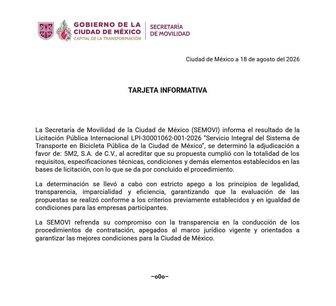 SANDOVALYA10's tweet photo. 🚨 #Ecobici quedó con #5M2 hasta 2036: operación, mantenimiento, expansión, cicloestaciones y publicidad💰 Contrato: $2,445 mdp ¿por qué premiarlo si está sancionado? 🚲⚠️Pudo más la corrupción y la entrega de dinero en efectivo verdad @ClaraBrugadaM @LaSEMOVI @HectorUlisesGN https://t.co/XlRV1rYIAh