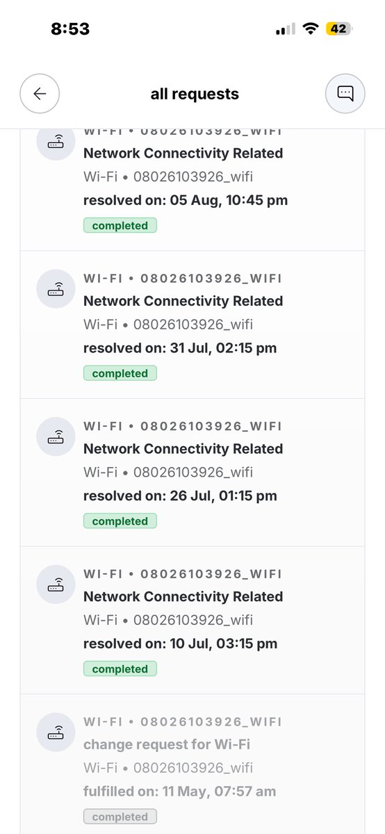 gaurav_paneri's tweet photo. @airtelindia @Airtel_Presence I have been continuously raising tickets for my WiFi issues. Nobody calls or checks the status but just closes the ticket as closed. There is no way I can talk to any person from your side. Can someone please help. https://t.co/gNS7lOKOwS