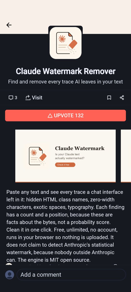 KumarDAjay1's tweet photo. Everyone's worried about Claude watermark and then there's some dude who created this... https://t.co/cDEwlWxllP