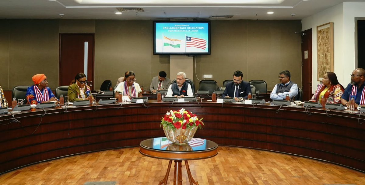 IndiainLiberia's tweet photo. A delegation of Liberian legislators, led by Hon. Ellen A. Attoh-Wreh, Chairperson of the Women’s Legislative Caucus of Liberia, visited India from 10-16 August 2026 under the South-South Peer Learning Programme. The programme forms part of the IBSA funded project, “Women Legislators in Liberia: Promising Voice, Leadership and Gender-Responsive Governance for Sustainable Development.”

During their visit, the delegation held wide range of engagements, including meetings with External Affairs Minister Dr. S. Jaishankar and Minister for Women & Child Development Smt. Annpurna Devi, among other interactions focused on sharing experiences and strengthening cooperation on women’s leadership and gender-responsive governance.

Sharing a few glimpses from the delegation’s visit to India.

🇮🇳🤝🇱🇷 #indialiberia  
#IBSAFund #WLCLIndia #SouthSouthCooperation #WomenLeadLiberia #WomenInParliament #WLCL #UNWomen #ForAllWomenandGirls 
@unwomenindia