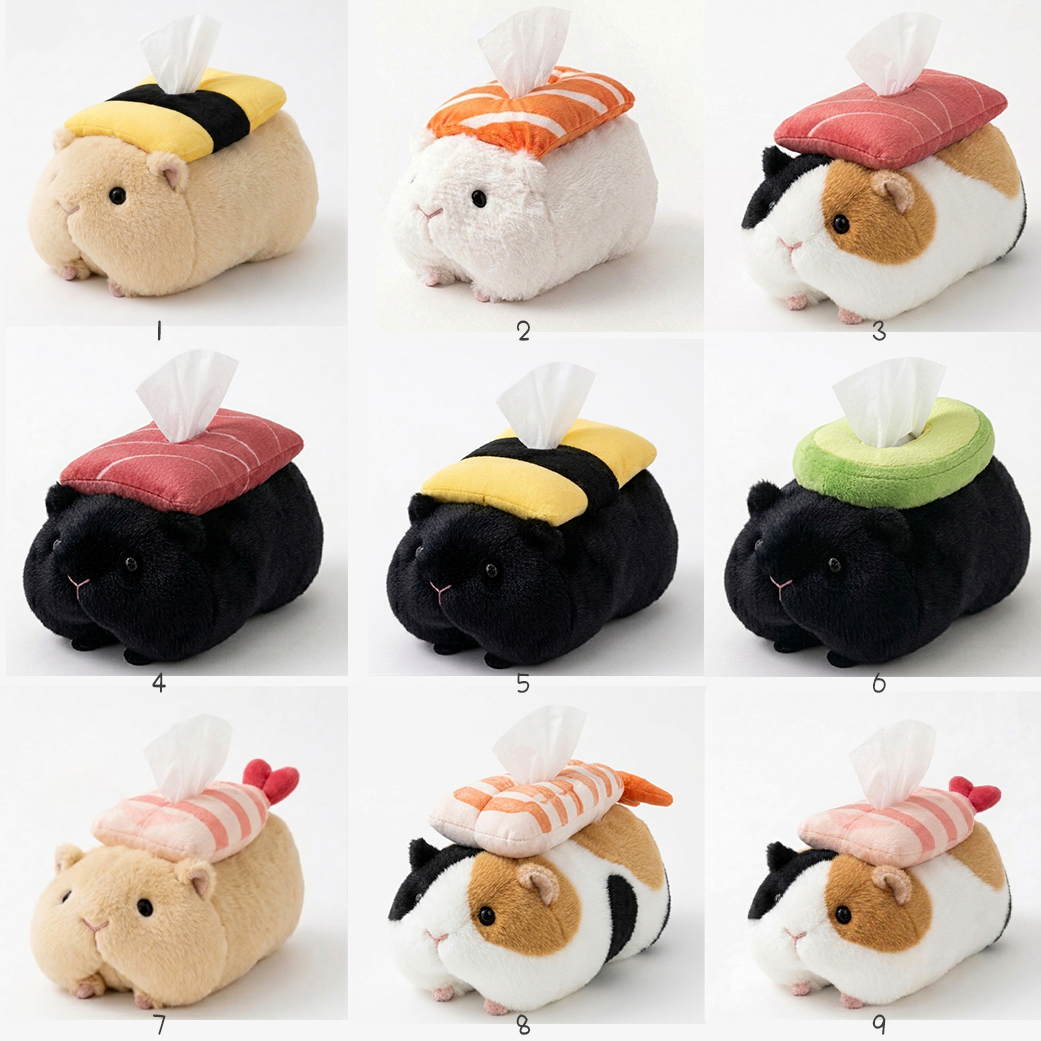 mizhuzhumi's tweet photo. Guinea Pig Sushi Showdown! Which style of sushi piggie do you prefer? 🐹🍣✨
モルモット寿司対決！みんなはどのモル寿司コンビが好き？ 

#guineapig #guineapiglife #cavy #sushi #plushbag #cute #モルモット #モルモットのいる生活 #天竺鼠 #可愛い #お寿司 #寿司 #荷兰猪 #豚鼠 #毛绒包 https://t.co/eqFNscSWW9