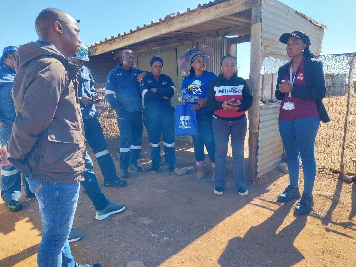 DAGauteng's tweet photo. Another DA success in Emfuleni! 🏆

Residents in the Moscow informal settlement who have been without water and sanitation for years will have their dignity restored following the intervention of the South African Human Rights Commission, in response to Kingsol Chabalala, the DA Emfuleni Mayoral Candidate’s, formal complaint.