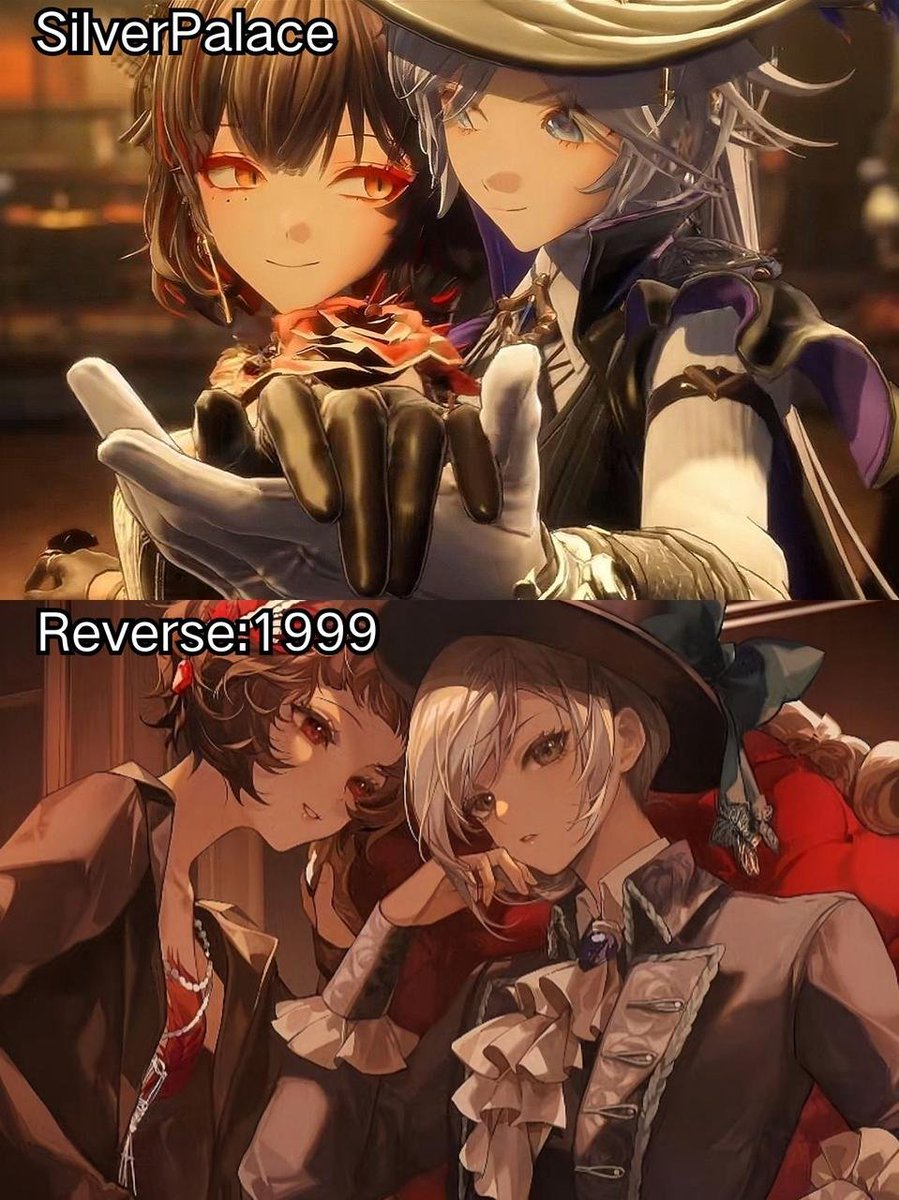 CasualCosGamer's tweet photo. Why do these two ships feel exactly the same.😭

#SilverPalace #Reverse1999 #白銀の城 #실버필리스 #RedRose #Detective https://t.co/jz8hvK1kDE