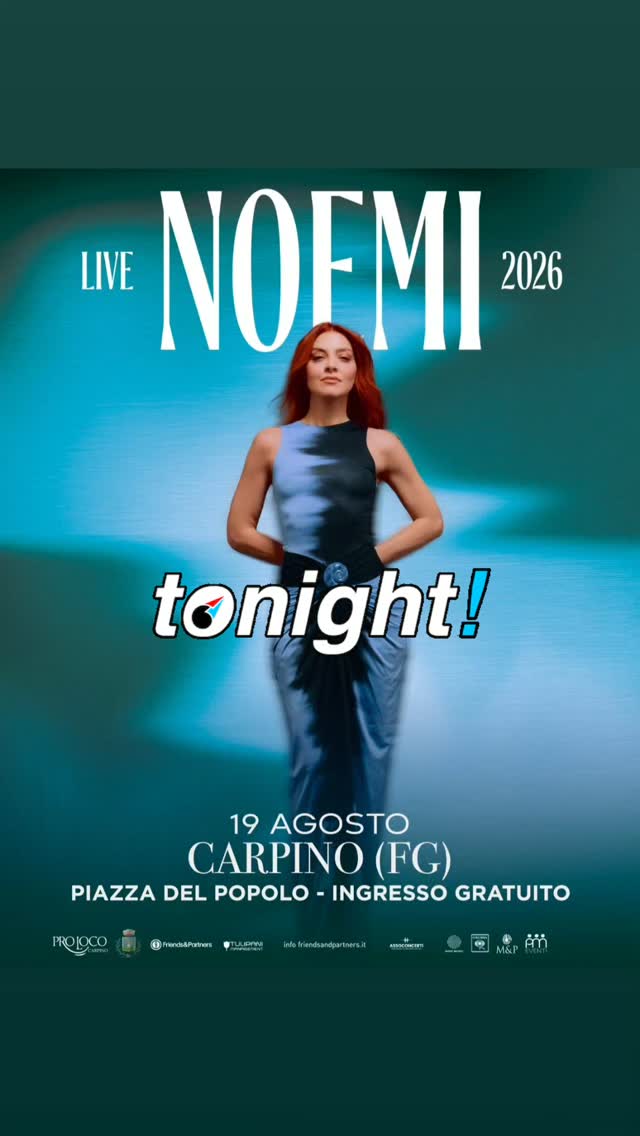 Arca_di_Noemi's tweet photo. TU COSA FAI QUESTA SERA? 🖤   
Noi andiamo a vedere @noemiofficial live, A CARPINO (FG)! 🔥
E tu ci sarai? Faccelo sapere nei commenti! 🧡
E taggaci nelle tue foto e video!

🎫info e biglietti Noemi Live 2026: https://t.co/BozvySZR7l 
ℹ️Iscrizione Fanclub e Raduno 
📩noemiofficialfanclub@gmail.com 

 #Noemi  #tucosafaiquestasera #TCFQS     

Seguici sui nostri social per news ed esclusive! 🌈 : https://t.co/wOEPwQ68J6