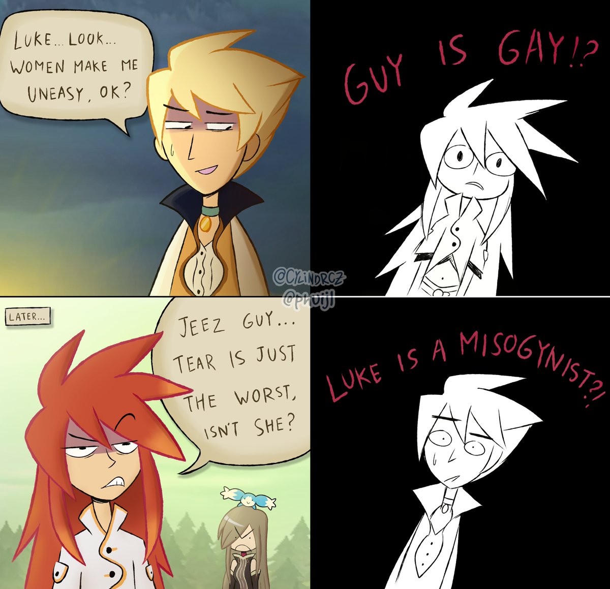 phuijl's tweet photo. we had to lol
(collab with @CylindrCZ)
#tota #talesoftheabyss https://t.co/RsESvBoqRB