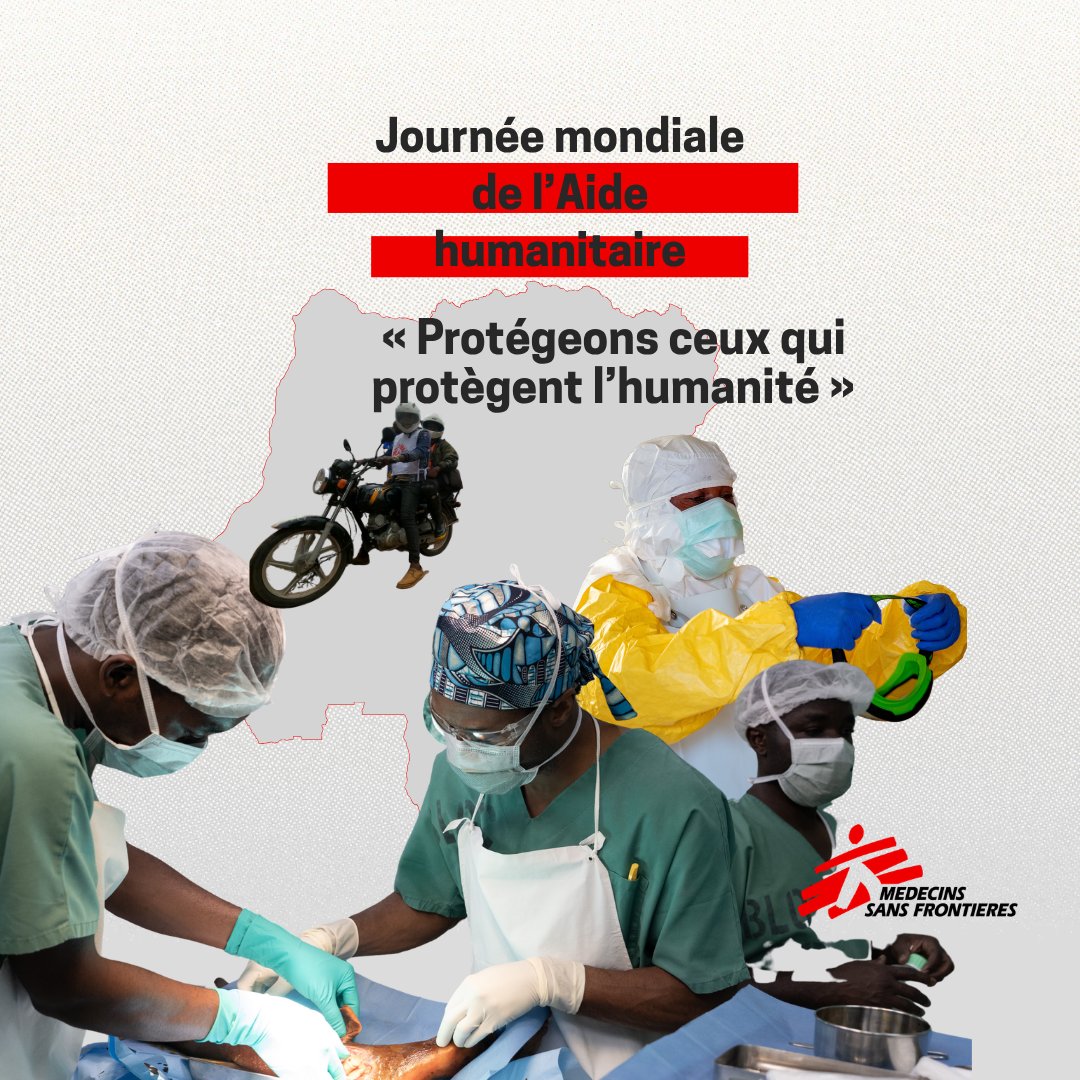 MSFcongo's tweet photo. 🔴Du Nord au Sud et de l’Est à l’Ouest de la #RDC, MSF a choisi d’être présente à où il y a le plus des besoins. 
Hommages à tous nos collègues notamment mobilisés face à l’épidémie d’#Ebola dans les zones touchées par les conflits et les déplacements.
#WorldHumanitarianDay https://t.co/jkgLfIn0Gi