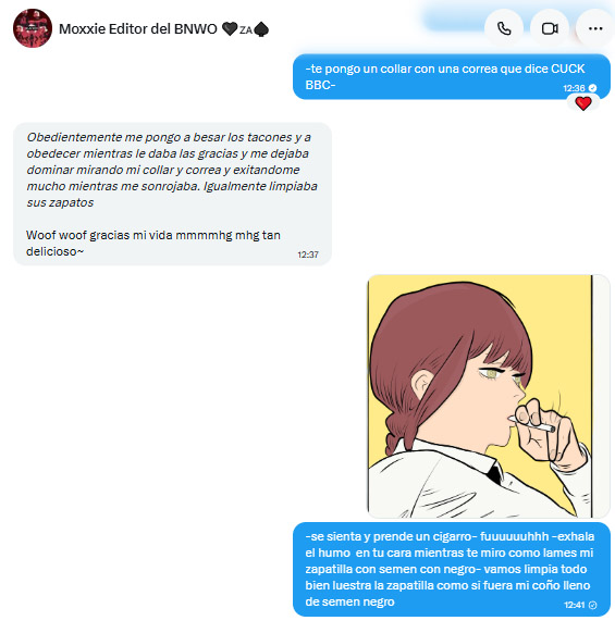 angelica42330's tweet photo. Miren lo patetico que es @SecondExpe54599 aprendan putos basuras que asi deben ser ustedes, para  eso sirven, yo soy novia de @SecondExpe54599 y el sabe que soy su novia blacked chupa poronga negrotas uwu
#sexrol https://t.co/OxvlMelqgZ