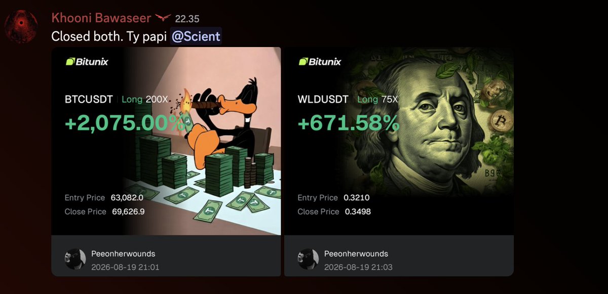 SigmaTradingHQ's tweet photo. We keep winning, winning, and always winning.

Stop being on the wrong side of the trade. In Scient Lounge, you don't just get blind signals

You get precise analysis and real-time market updates so you actually know what’s coming next. https://t.co/08jNVYULWr