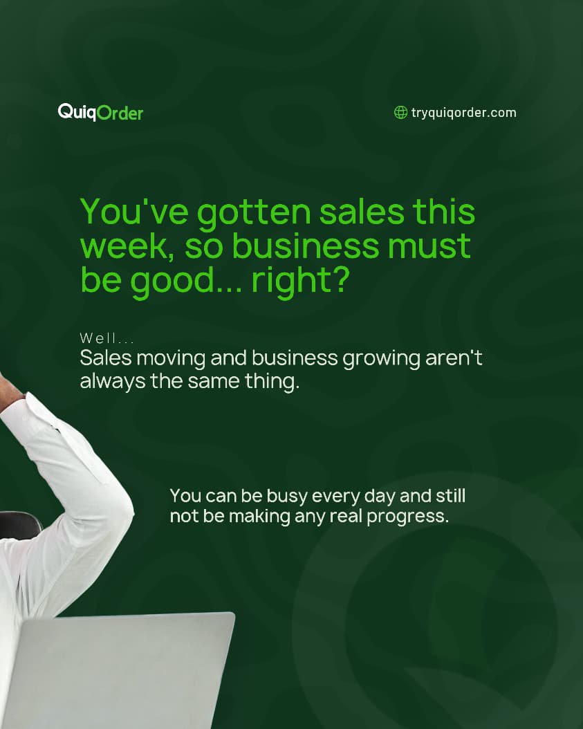 TheQuiqOrder's tweet photo. "Sales does not equal profit" is something a lot of business owners still do not know. https://t.co/39IgtgeQq6