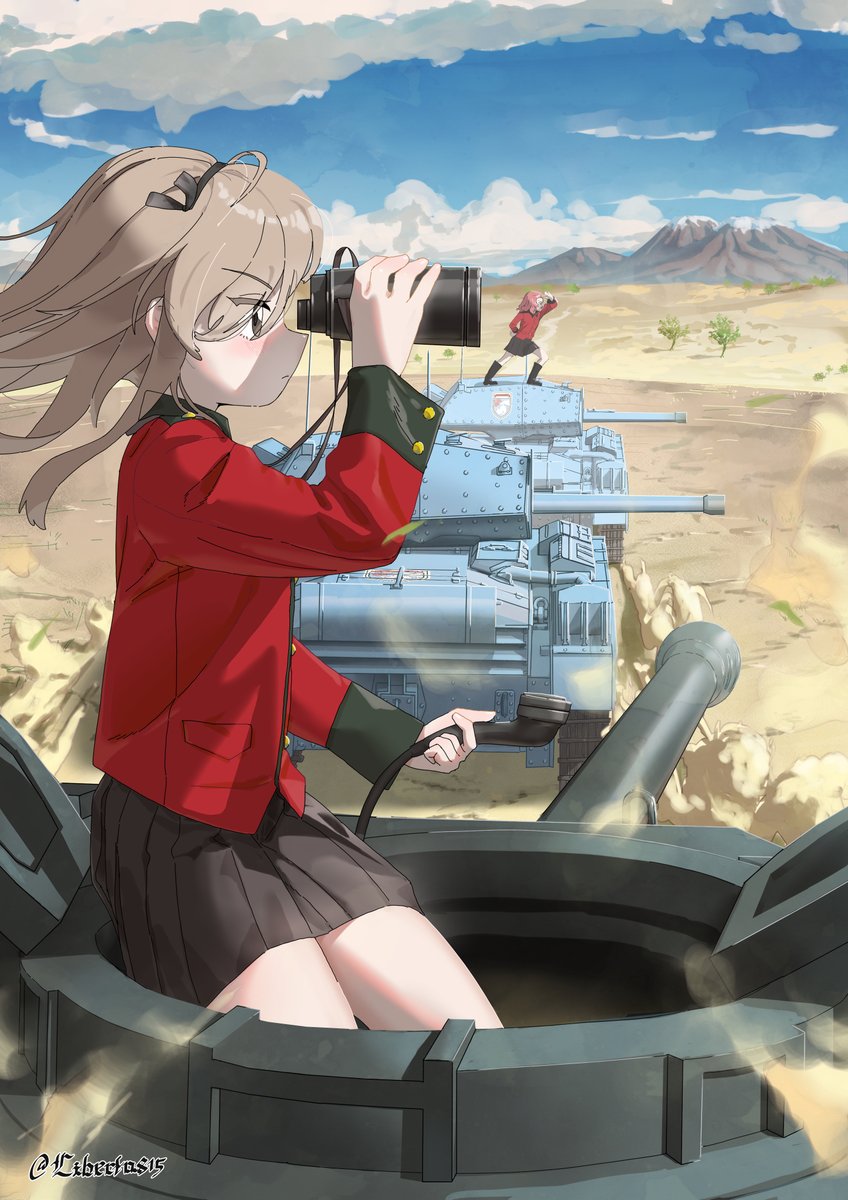 Liberta815's tweet photo. コミケでしばらくかけてませんでしたので、久々のガルパン絵です。
アリス描きました〜
#garupan https://t.co/Bk7TBb4MC7